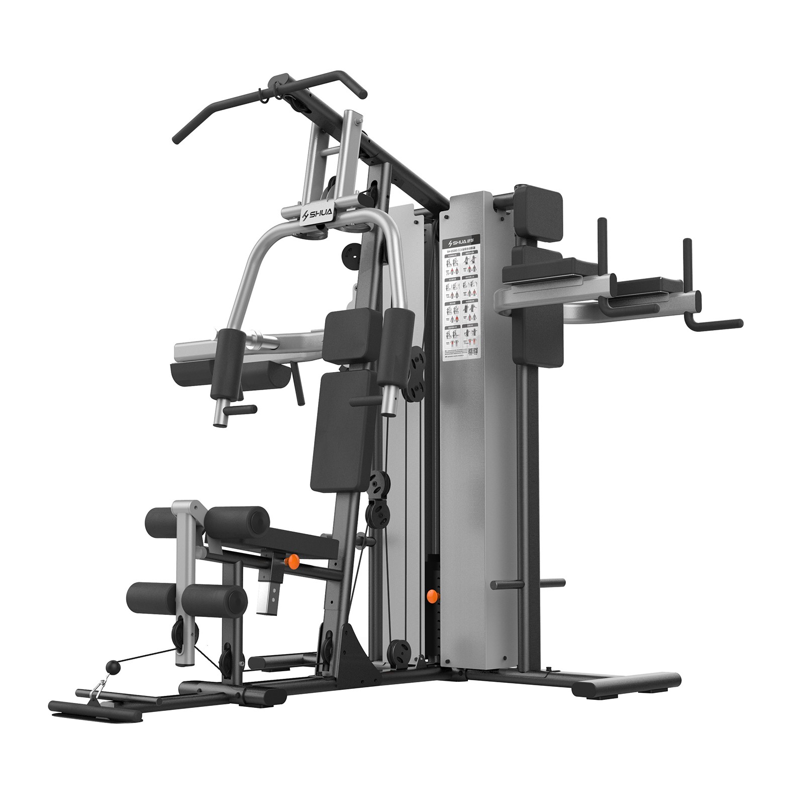 舒华综合训练器商用三人站健身房SH-G5203三人站室内家用力量器械